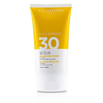 Clarins 防曬霜身體凝膠至油SPF 30-適用於濕性或乾性皮膚 (Sun Care Body Gel-to-Oil SPF 30 - For Wet or Dry Skin)