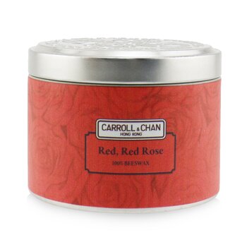 100% 蜂蠟錫蠟燭 - 紅紅玫瑰 (100% Beeswax Tin Candle - Red Red Rose)