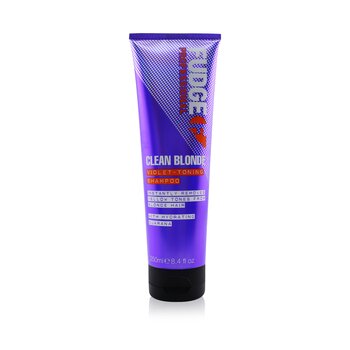 Fudge Clean Blonde Violet-Toning Shampoo（去除金發上的黃色調） (Clean Blonde Violet-Toning Shampoo (Removes Yellow Tones From Blonde Hair))