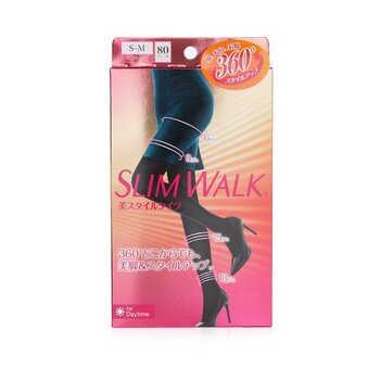 SlimWalk 壓縮緊身衣，階梯式壓力設計 - # 黑色（S-M 碼） (Compression Tights, Stepped Pressure Design - # Black (Size S-M))