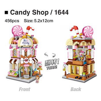 Loz LOZ街拍系列-糖果店 (LOZ Street Series - Candy Shop Building Bricks Set)