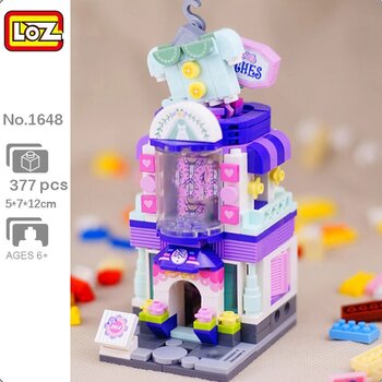 Loz LOZ街拍系列-服裝店 (LOZ Street Series - Clothing Store Building Bricks Set)
