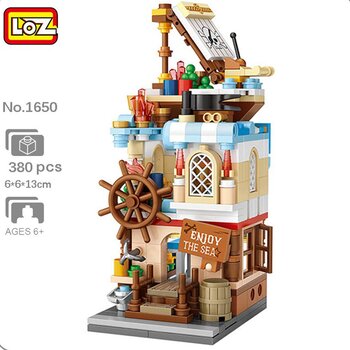 Loz LOZ街拍系列-航海之家 (LOZ Street Series - Nautical House Building Bricks Set)