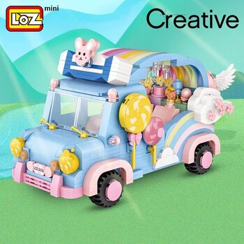 Loz LOZ Creator - 彩虹車 (LOZ Creator - Rainbow Car Building Bricks Set)