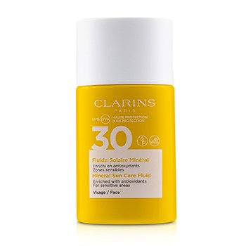 Clarins 礦物防曬霜，適用於面部SPF 30-適用於敏感區域 (Mineral Sun Care Fluid For Face SPF 30 - For Sensitive Areas)